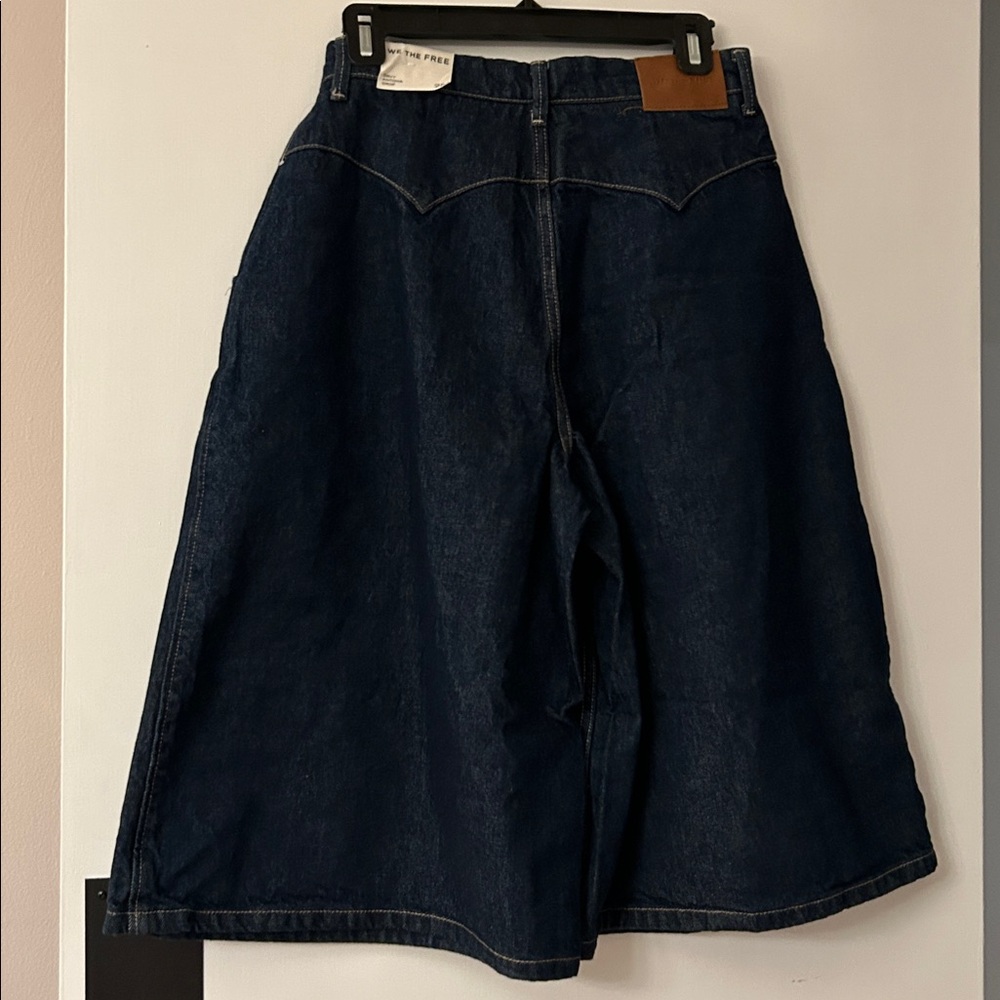 WE THE FREE CRVY Antonia Culottes Crop Denim sz 25 NWT Free People - Picture 3 of 9